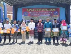 Sekda Bintan Pimpin Apel Penutupan Praktek Lapangan Praja IPDN Kampus Sumatera Barat
