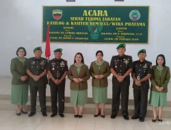 Brigjen Gabriel Lema Pimpin Sertijab Kasi Log dan Kasi Ter Korem 033 WP