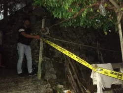 Lokasi Penemuan Granat diberi Garis Polisi