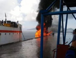 Kapal Bawa BBM Terbakar di Pelabuhan Selat Lampa Natuna, 1 korban Meninggal
