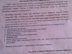 SURAT EDARAN Kadis Kominfo Kota Tanjungpinang KANGKANGI UU PERS