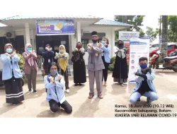 Mahasiswa Kukerta UNRI Lakukan Pengabdian dengan Memasang Banner New Normal dan Nomor RS Rujukan Covid-19 di Tujuh Kelurahan Kecamatan Sekupang