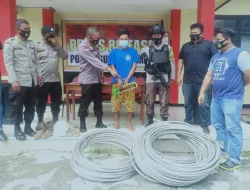 Polsek Gunung Kijang Tangkap Pencurian Kabel PLN