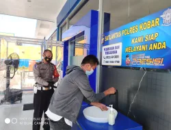 Satlantas Polres Kobar Selalu Menerapkan Protokol Kesehatan Dalam Pelayanan Administrasi SIM