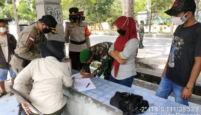 Giat Operasi Yustisi Gabungan Pagi Hari Masih Temukan Warga Yang Melanggar Prokes