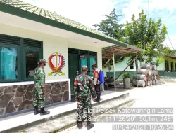 Memutus Rantai Penyebaran Covid 19 Petugas Gabungan TNI-Polri Lakukan Kegiatan Penyemprotan disinfektan