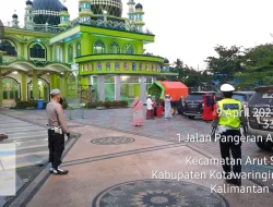 Polres Kobar Lakukan Patroli di Masjid-masjid yanga ada di Seputaran Kota Pangkalan Bun
