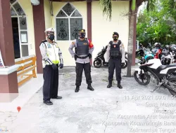 Satlantas Polres Kobar Terjunkan Personelnya Untuk Pengamanan Gereja