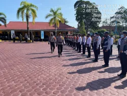 Ciptakan Kamseltibcarlantas, Satlantas Polres Kobar Laksanakan Apel Gelar Pasukan Ops Keselamatan Telabang 2021