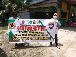 Sosialisasi Saber Pungli dan sekaligus menerapkan prokes demi Pencegahan Covid-19