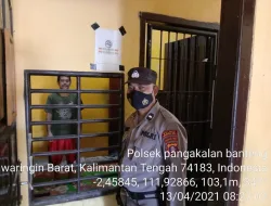 Personel Piket SPKT Polsek Pangkalan Banteng cek tahanan dan barang inventaris