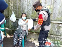 Binmas Polsek Kolam menghimbau warga Kec. Kolam cegah Karhutla