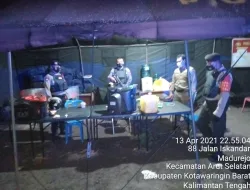 Team Patroli Rajawali Sampai Ke Kantor KPUD Kobar