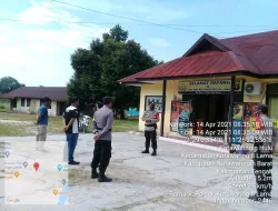 Anggota Polsek Kolam melaksanakan apel pagi