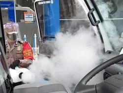 Satlantas Polres Kobar melaksanakan kegiatan Fogging
