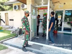 Patroli gabungan Polsek Kolam dan Koramil Kolam
