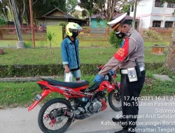 Saat Ops Yustisi, Satlantas Polres Kobar Amankan Sepeda Motor Knalpot Brong