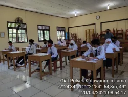 Hari ke 2 pelaksanaan ujian di sekolah diamankan Polisi