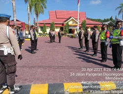 Anggota Satsabhara Laksanakan Apel Serah Terima Piket Fungsinya