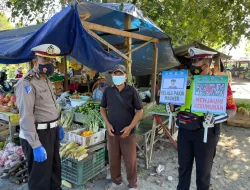 Ops Keselamatan Telabang 2021, Kaurmintu Satlantas Polres Kobar Blusukan ke Pasar Korindo