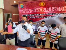 DIT RESKRIMUM POLDA KEPRI BERHASIL UNGKAP KASUS TINDAK PIDANA PENCURIAN DENGAN KEKERASAN