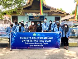 Penyambutan Mahasiswa Kukerta Balek Kampung Unri 2021 di Kelurahan Simpang Empat Pekanbaru