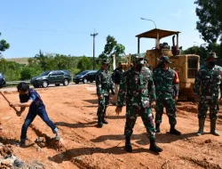 Tinjau TMMD, Danrem 033/Wira Pratama: Semangat Gotong Royong Pembangunan Perlu Diapresiasi