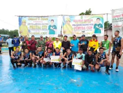 Disaksikan Ribuan Mata, Ketua DPRD Inhil Tutup Turnamen Bola Voly Pemuda Cup Mandah