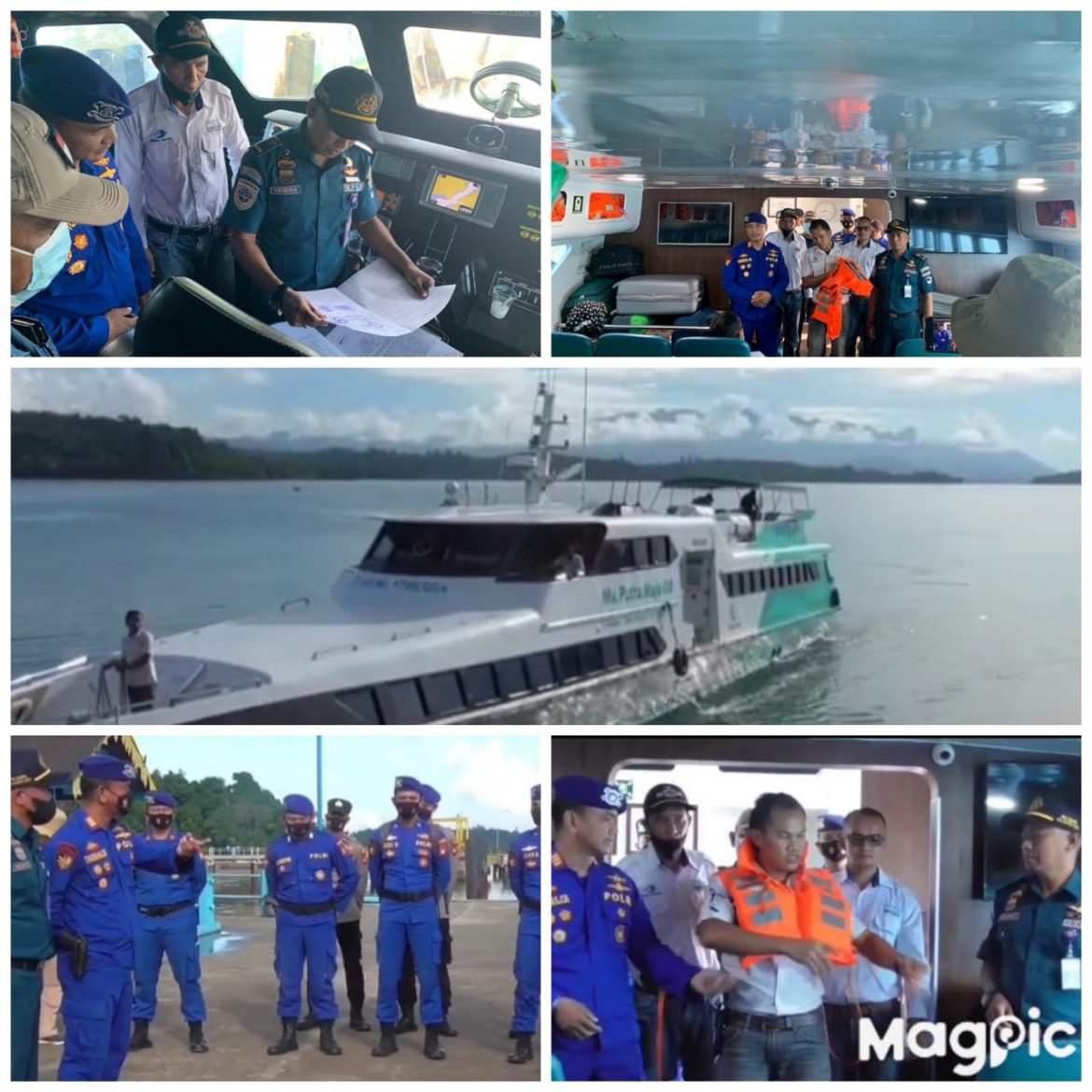 Satuan Polisi Airud Polres Lingga Bersama Syahbandar Lakukan Pemeriksaan Kelayakan Alat Keselamatan Kapal