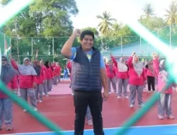 Bangkit Dari Pandemi, Plt Bupati Senam Germas Bersama Masyarakat Pangkil