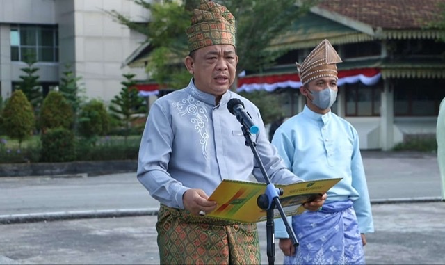 Wakil Ketua DPRD Inhil Bacakan Visi Misi Riau 2025 pada Hari Jadi Provinsi Riau ke-65