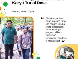 Bersama Mendes PDTT, Bupati Bintan Launching Gerakan Padat Karya Tunai Desa