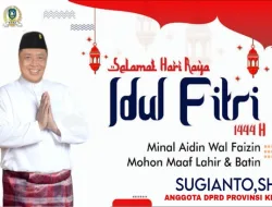 Sugianto, Legislator PDIP Kepri Ucapkan Selamat Hari Raya Idul Fitri 1444 Hijriah