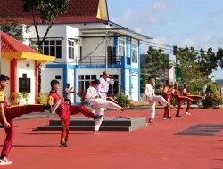Personel Polres Bintan Latihan Bela Diri Untuk Mengasah Kemampuan