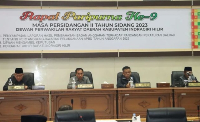 Rapat Paripurna ke-9, Pemkab dan DPRD Inhil Setujui Ranperda APBD 2022