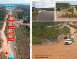 Pengumuman! Ada Perbaikan Jalan Trans Barelang Bukit Bismillah Ditutup Sementara