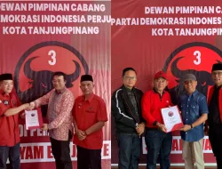 Endri dan Fengky Daftar Penjaringan Bacalon Wawako Tanjungpinang di PDI-P