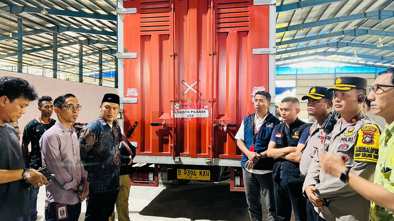 Logistik Surat Suara Tiba di Batam. (Foto: KPU Batam)