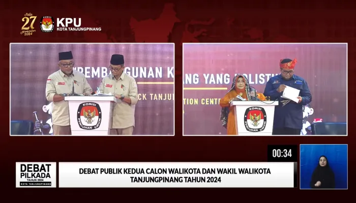 Potret Saat Lis dan Rahma Saling Klaim Program BPJS di Tanjungpinang saat Debat