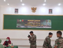 Bakti Sosial Donor Darah TNI Natuna Memperingati Hari Juang TNI AD ke-79 dan HUT Korem 033 Wira Pratama
