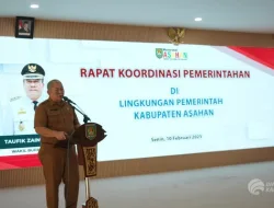 Bupati Asahan Memimpin Rakorpem Februari 2025