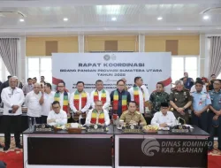 Bupati dan Wabup Asahan Hadiri Rakor Pangan Provinsi Sumatera Utara Bersama Menteri Koordinator Bidang Pangan