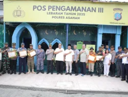 Pastikan Keamanan Arus Mudik, Bupati Asahan dan Forkopimda Kunjungi Pos Pam Lebaran