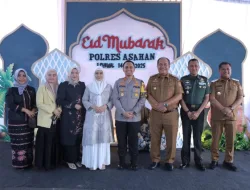 Bupati dan Wakil Bupati Asahan Bersama OPD Hadiri Open House Halal Bihalal Kapolres Asahan
