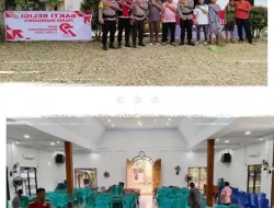 Bakti Religi Hari Bhayangkara Ke-79 Polsek Sungai Rumbai Bersama Jamaad HKBP solidaritas perekat persaudaraan