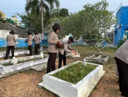Polwan Polres Bintan Gelar Ziarah ke TMP Dwikora Tanjung Uban Peringati Hut Polwan ke-77