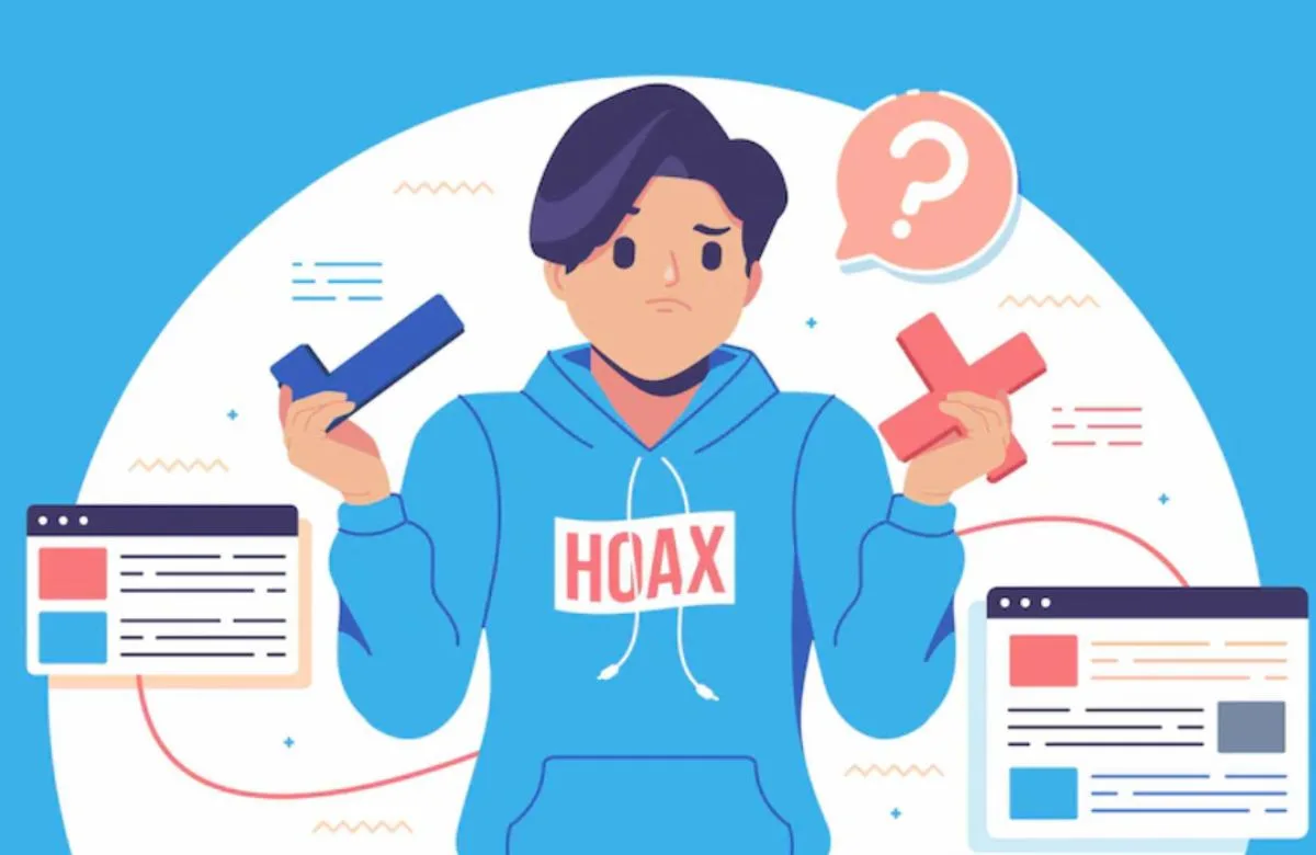 Ilustrasi Menyaring Berita Hoax.
