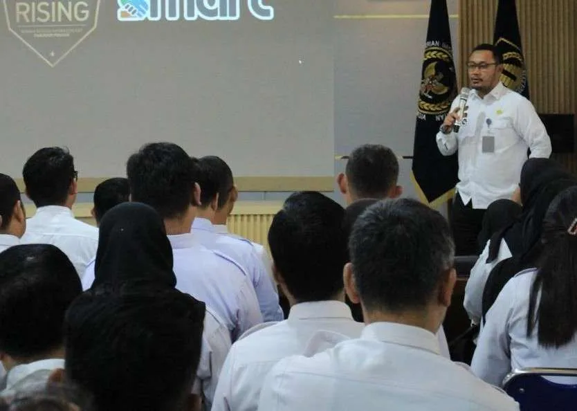 Kepala Rudenim, Rakha Sukma Purnama saat meluncurkan proyek perubahan bertajuk SMART (Strategi Manajemen Aman Rudenim Terintegrasi) di Rudenim Tanjungpinang.