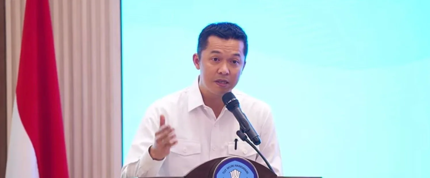 Wakil Menteri Pemuda dan Olahraga (Wamenpora) Taufik Hidayat saat memberikan sambutan di acara Peluncuran Program Beasiswa Atlet Berprestasi di Jakarta.