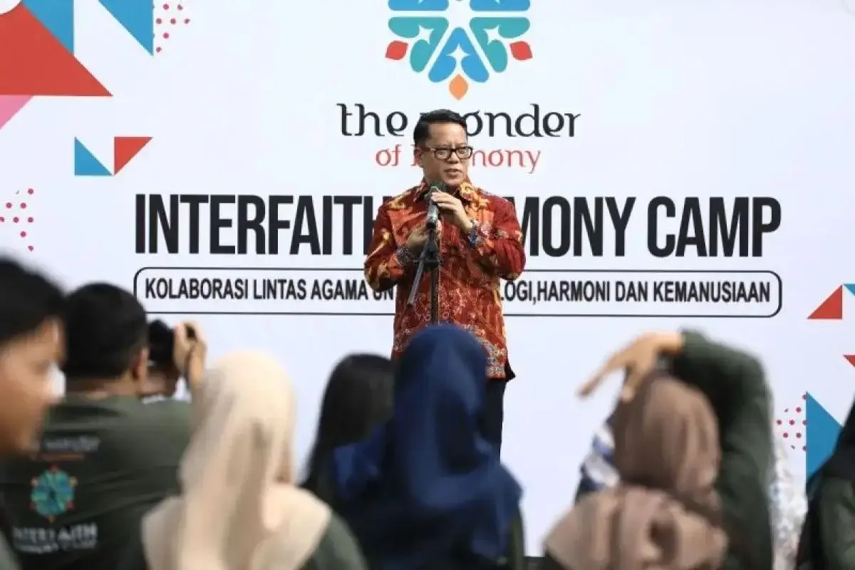 Sekretaris Jenderal Kementerian Agama Kamaruddin Amin dalam Kemah Lintas Agama bertajuk Interfaith Harmony Camp di Bogor.